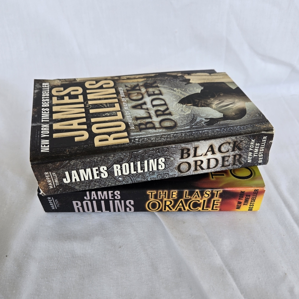 2 James Rollins Paperback Novels Black Order & The Last Oracle Great Condition